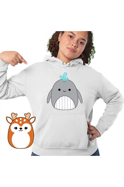 OEM Women's Hoodie Squishmallows Squish Whale