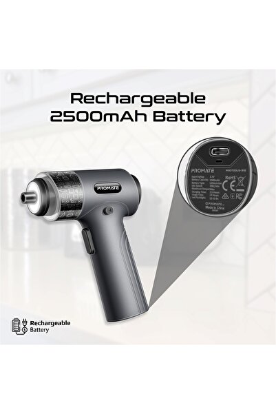 Promate 36 pieces wireless electric screwdrver kit