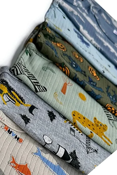 Stars Underwear Boy's Undershirt 6 Pieces/Patterned Color Cotton Patterned Flexible Does Not Cause Sweating