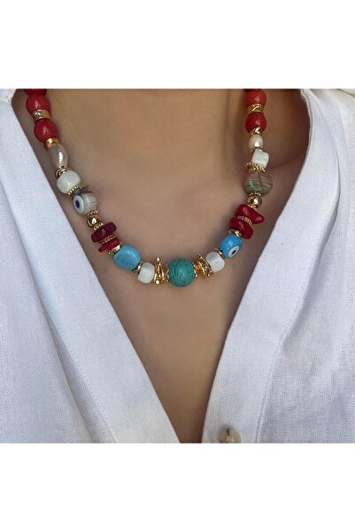 Venus Design Natural Stone Mix Necklace