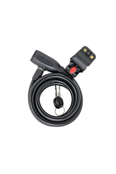 Cin Σχοινί κλειδαριάς ποδηλάτου DT 12x1200 mm |   Κλειδί & Στήριγμα |   HC-81102 |   Μαύρο