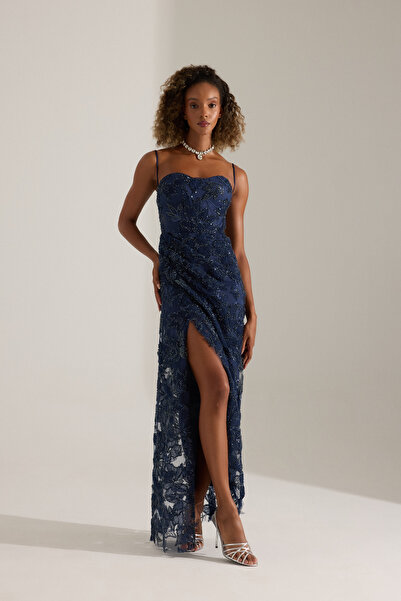 BETTY & SAM TATSIANA LACİVERT ELBİSE