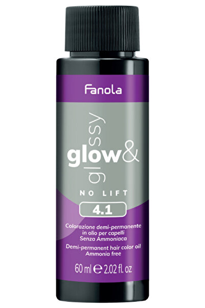 Fanola Toner de Par 4.1 Demi-permanent – No Yellow Glow&Glossy Castaniu Cenusiu 60ml –
