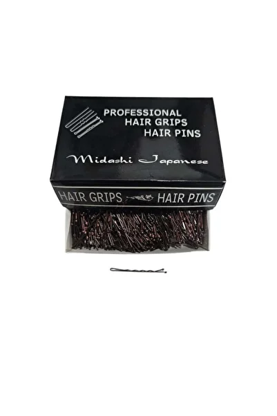 Midashi Japanese Metallic Hairpins Brown Wavy 5.5 cm 500g - Midashi Japanese