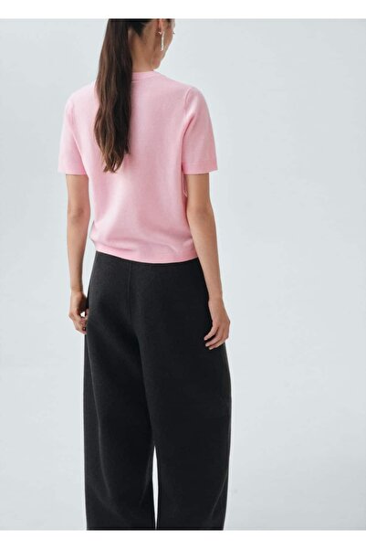 MANGO Woman Kısa kollu yün kazak