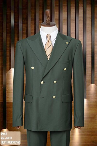 Salihtarzz Suit Men's Oversize Big Size Green Sd42199