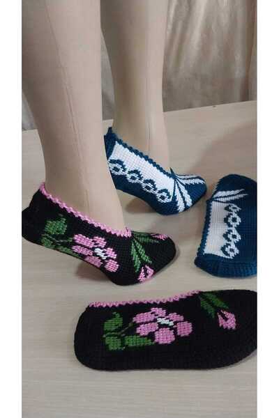 Papatyam 2 Pieces of Hand Knitted Dowry Tunisian Handmade Booties/Tunisian Handmade Booties/Handmade Booties/Knitted Booties/Tunisian/Handmade/Bundle