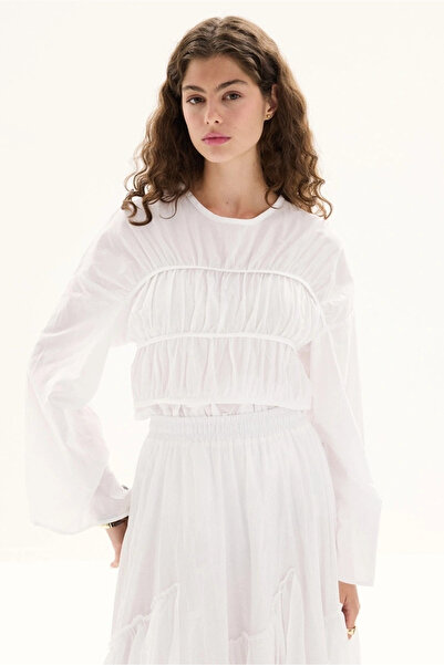 nslook Concept Store - Büzgü Detaylı Vual Tunik