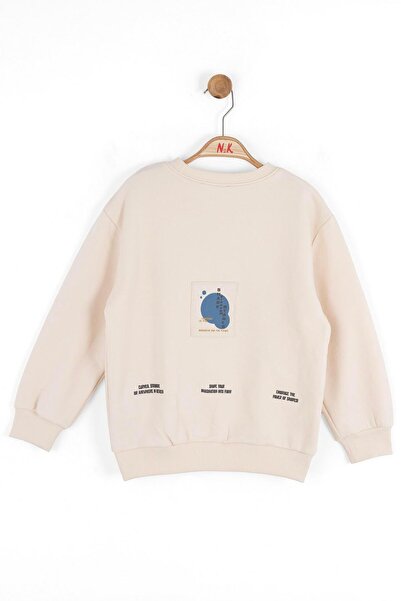 NK Boy's Power Sweatshirt Age 4-8 Cream