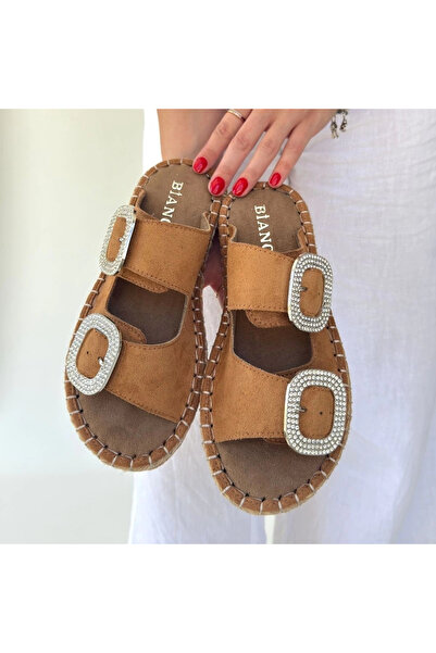 KAZAX Παντόφλες με αγκράφα Hertas Mink Nubuck