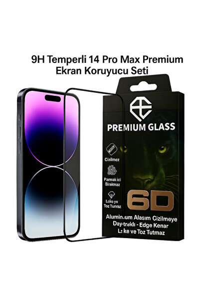 iPhone 14 Pro Max Uyumlu Premium Cam Seti – Çizilmeye Dayanıklı, İz Bırakmaz, Kristal Netlik