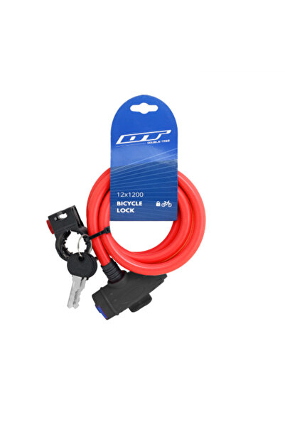 Cin Σχοινί κλειδαριάς ποδηλάτου DT 12x1200 mm |   Κλειδί & Στήριγμα |   ΔΤ81211 |   4 επιλογές χρωμάτων