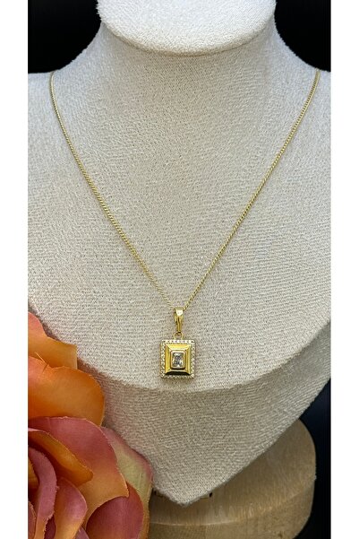 XUPING JEWELRY قلادة من حجر الزركون مع نهاية باجيت