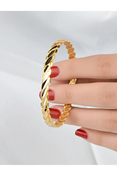 Valdora 22 Ayar Altın Kaplama Adana Burması Bilezik 1 Adet