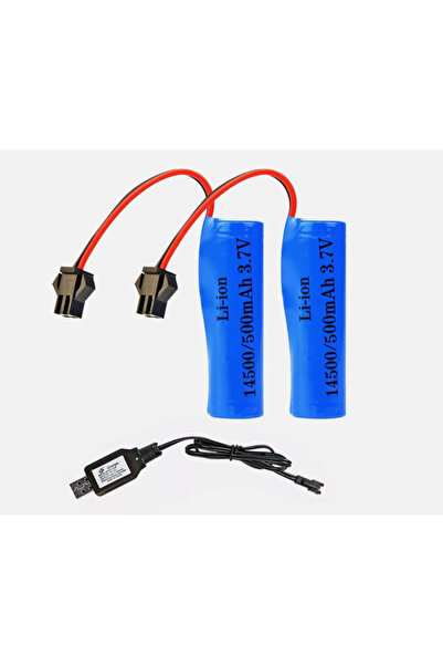 propil 3.7v 14500 Lion 2 Adet Oyuncak Pili ve Usb Şarj Cihazı