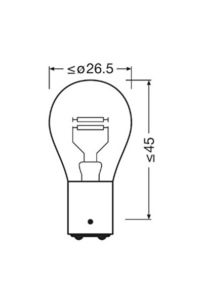 Osram Σετ 2 λαμπτήρων P21/4W, 12V,