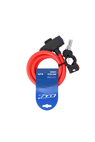 Cin Dt Bicycle Lock Rope 12X1200 mm |   Key & Bracket |   Dt 81211 |   4 Color Options