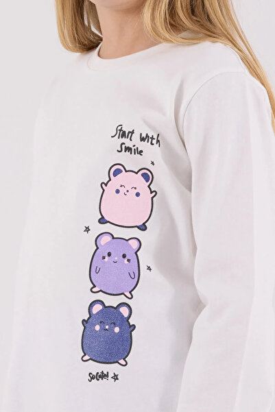 Rolypoly Girl's Pajama Set 2-8 Years White