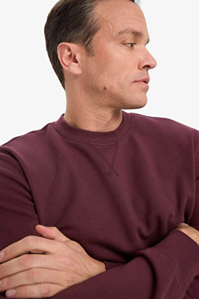 DeFacto Bordo Erkek Sweatshirt E8339AX/BR464