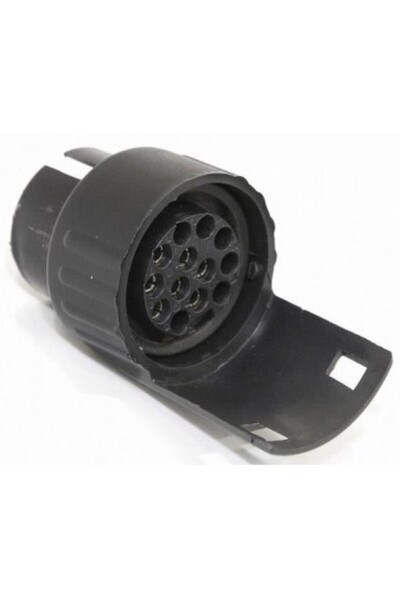 SCAR FACE Car trailer socket adapter, plastic, black, 7/13 pins, CarFace