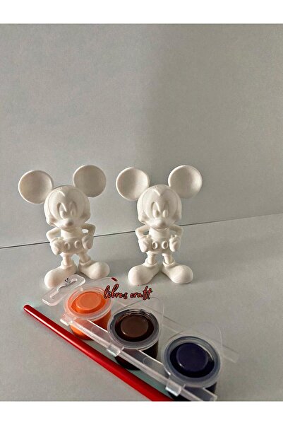 librescraft 3D hediyelik hobi Mickey Mouse İkili Biblo Oyuncak Boyama Seti