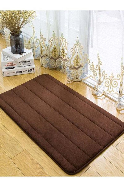 Generic Antiskidding Bathroom Mat Brown 50x120centimeter