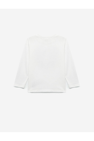 Koton Cotton Long Sleeve Crew Neck Printed T-Shirt