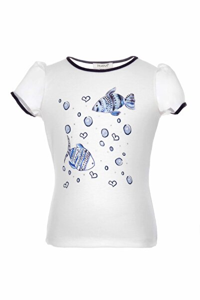 Pamina Girl's Sea Themed Skirt Set, Age 2-6, White