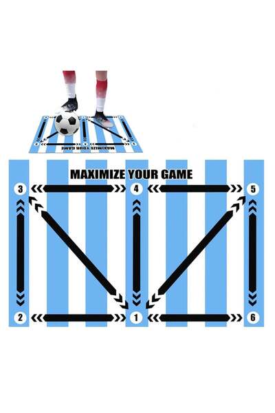 Generic Football Footstep Training Mat 60x90cm ribble Silent Sport Mat Improv...