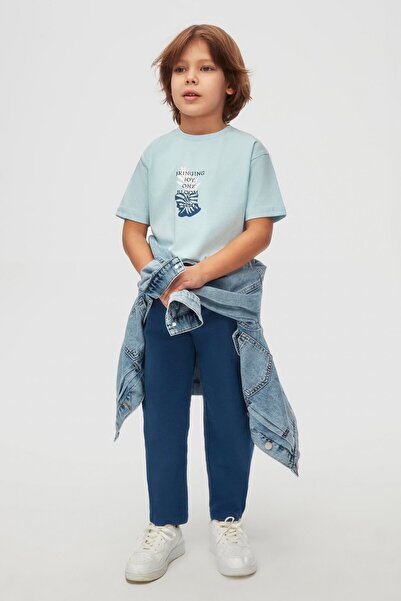 NK Boy's Flooral Tshirt 4-8 Years Blue