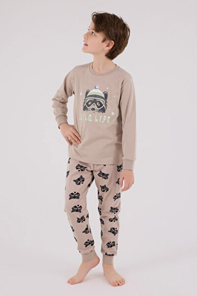 Rolypoly Boy's Pajama Set 2-8 Years Old Mink