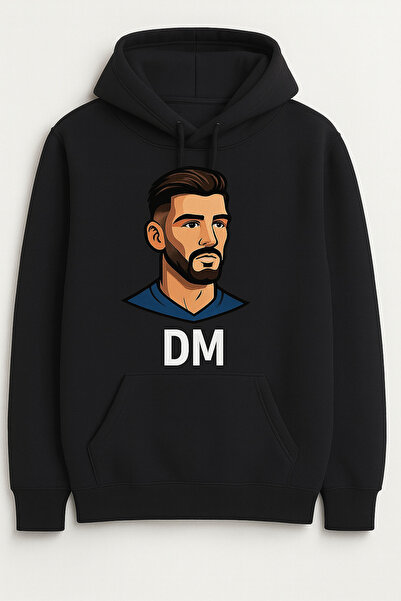 CLASSY.MODA هودي DM – سويت شيرت بقلنسوة بتصميم بسيط لصورة كرتونية |   ملابس س...