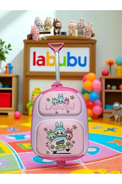 ergül çanta Kindergarten Nursery Children's Suitcase Backpack with Rickshaw and Wheels
