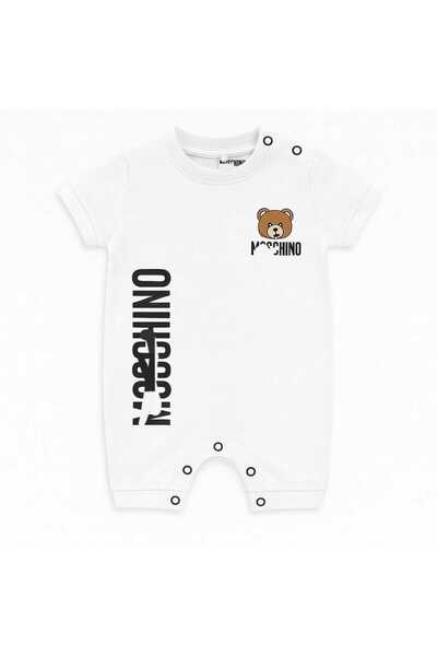 SULİFESTORE Sulife Teddy Bear Printed Snap-Button Jumpsuit