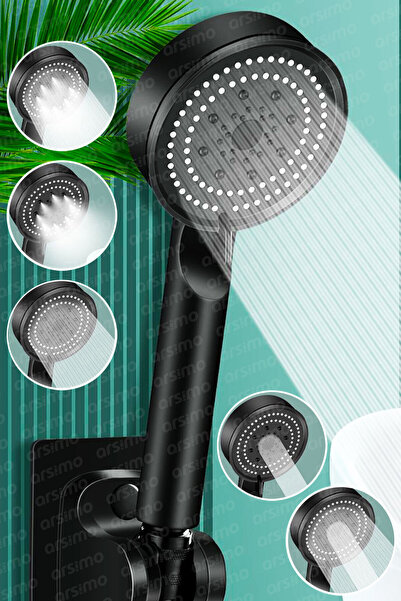 Genel Markalar 5 Fonksiyonlu Su Tasarruflu Duş Başlığı | Turbo Yüksek Basınçl...