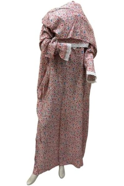 Generic Women's Prayer Garment with Floral Print, Comfortable Fabric