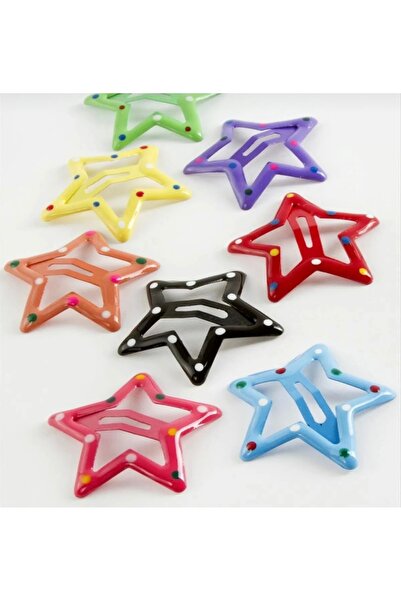 Store 12 Assorted Speckled Star Snap Fasteners