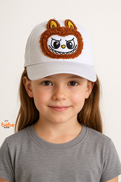 Trend Bebe Butik قبعة أطفال بتصميم شخصية لابوبو - قبعة صيفية مطرزة لطيفة للفت...
