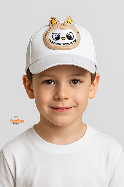 Trend Bebe Butik قبعة أطفال بتصميم شخصية لابوبو - قبعة صيفية مطرزة لطيفة للأو...