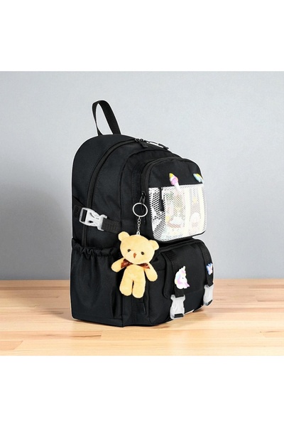 JOJO KIDS kız çocuk aksesuarlı ilkokul sırt çantası , termal beslenme çantalı , ortopedik sırt okul çantası