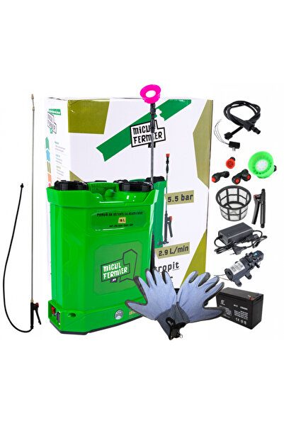 Golden Fish Pompa de stropit Micul Fermier 16 L, 12 V, 2.3 MPA + Atomizor + M...