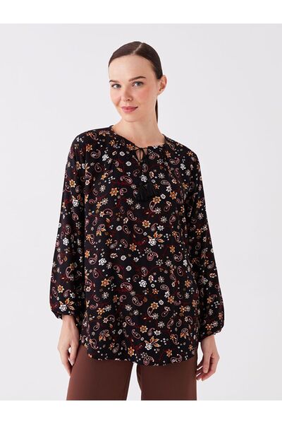 LC Waikiki Bluză de damă cu mânecă lungă, cu guler cravată