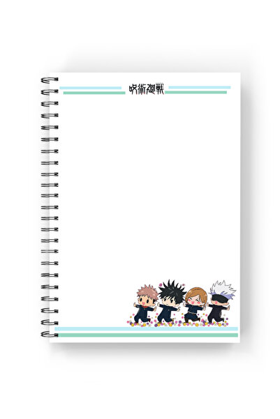 nihonwosekai Jujutsu Kaisen 2 bucăți caiet anime cu spirală dimensiune A5 50 FOI