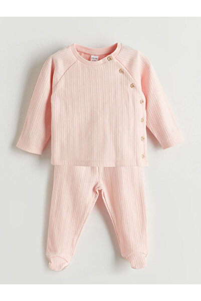 LC Waikiki Set 2 piese pentru fetițe: Cardigan cu guler rotund și pantaloni