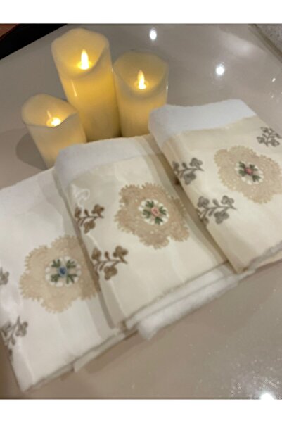 Menassa Design Home İğne Oya havlu seti