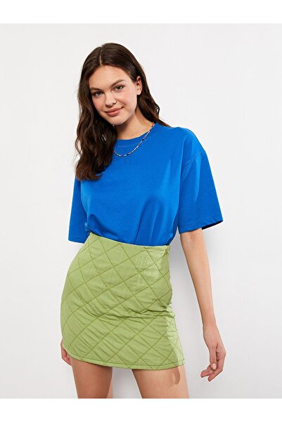 LC Waikiki Zippered Waist Quilted A-line Women's Skirt