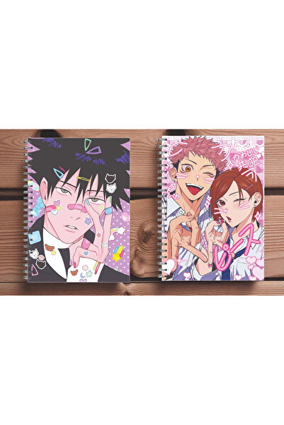 nihonwosekai Jujutsu Kaisen 2 bucăți caiet anime cu spirală dimensiune A5 50 FOI