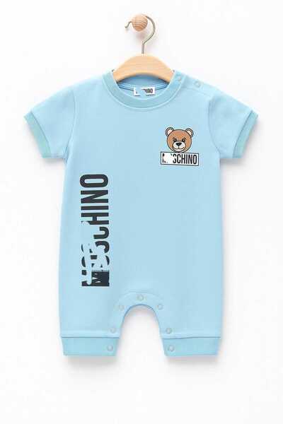 SULİFESTORE Sulife Teddy Bear Printed Snap-Button Jumpsuit