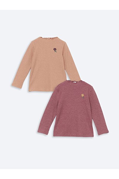 LC Waikiki Bisiklet Yaka Kız Çocuk Bluz 2'li