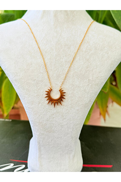 ATLASAKSESUARR Mirrored Model Gold Steel Necklace